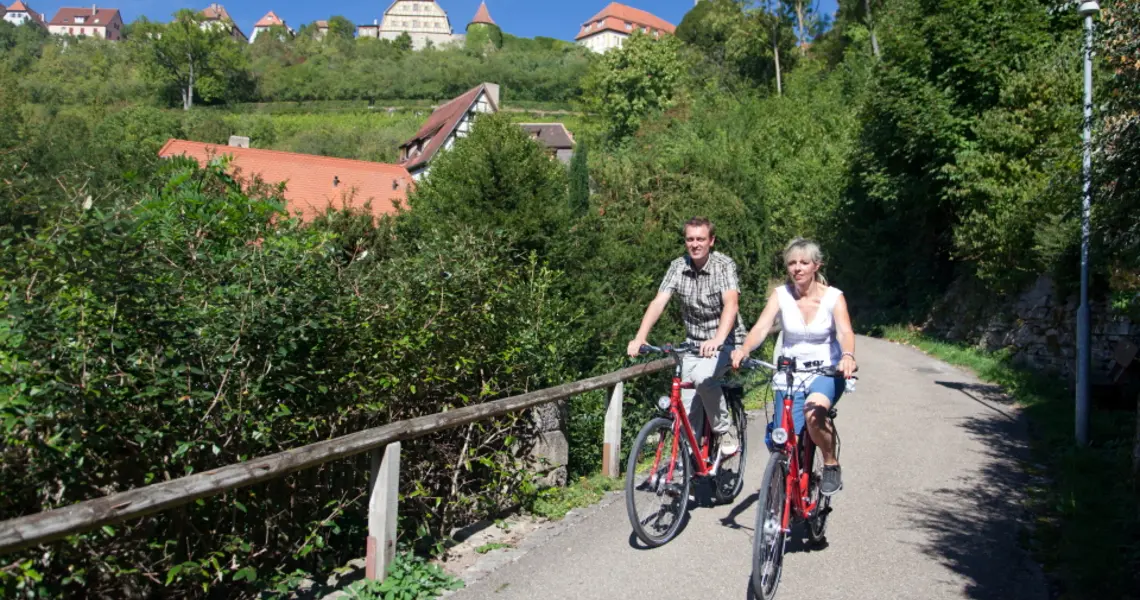 Radfahren im Taubertal Liebliches Taubertal Rothenburg ob der Tauber 