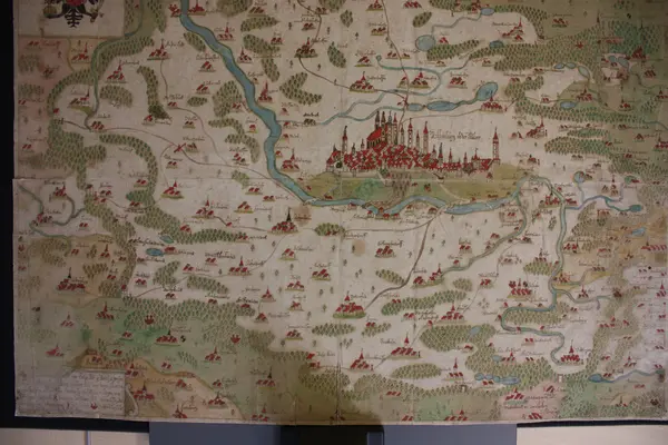 Historical map Landwehr Rothenburg ob der Tauber - Imperial City of Rothenburg