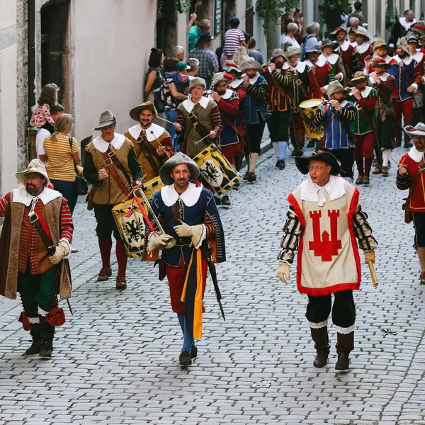 Meistertrunk Rothenburg Pentecost parade in Rothenburg ob der Tauber